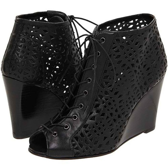 Stuart Weitzman Shoes - Stuart Weitzman laser cut wedge bootie